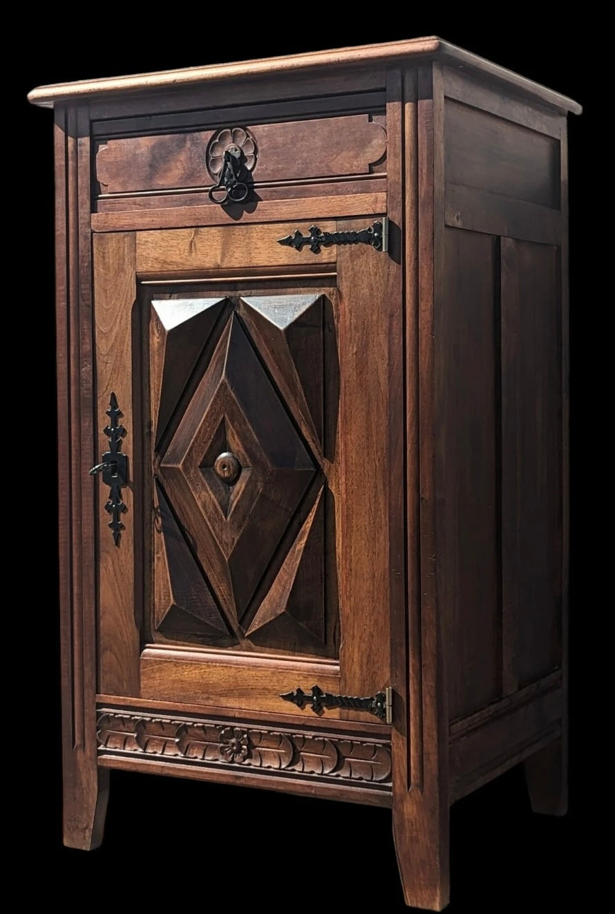 French Carved Oak Preserves Cabinet