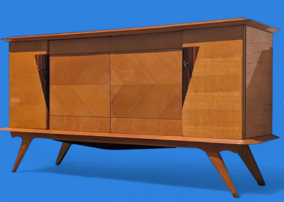 French Modern Lacquered Inlay Sideboard