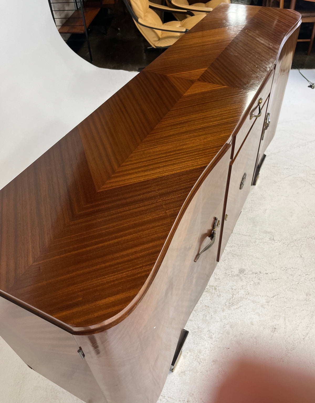 Modern Art Deco Mahogany French Sideboard