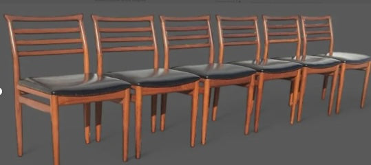 Mid Century Danish Modern Erling Torvits Dining Chairs