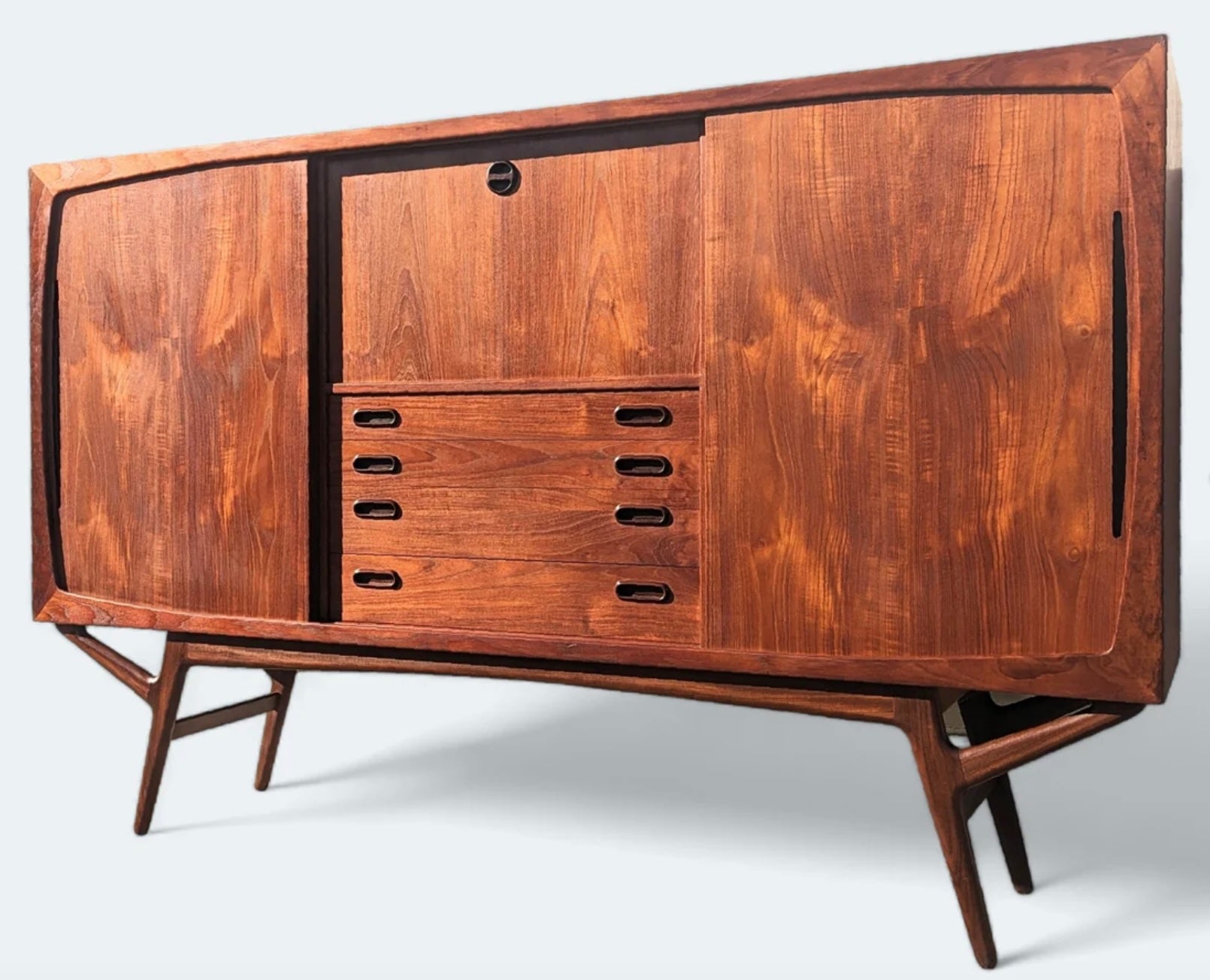 Mid Century Danish Modern Kurt Ostervig Cocktail Cabinet