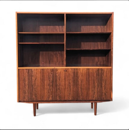 Mid Century Danish Modern Poul Hundevad Rosewood Bookcase