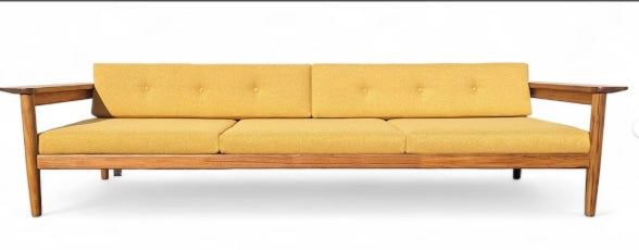 Mid Century Danish Modern Solid Teak Sofa