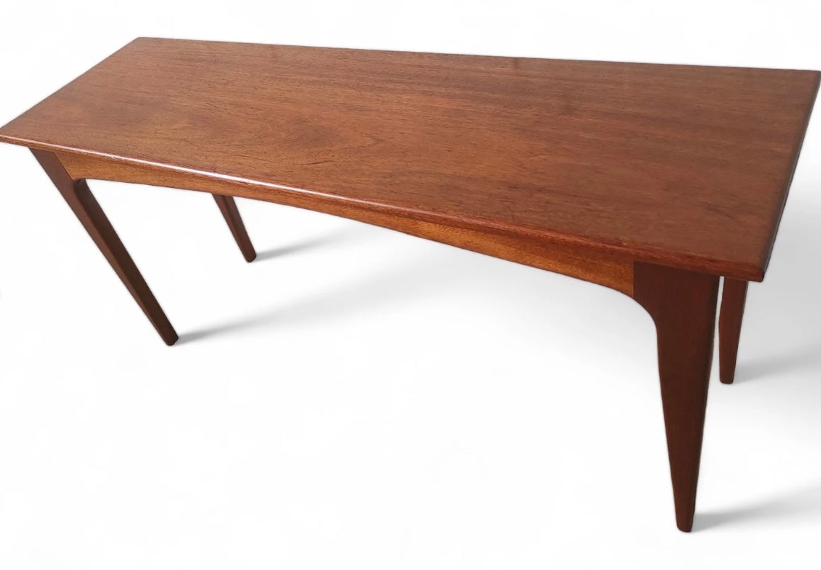 Mid Century Danish Modern Solid Teak Sofa Table