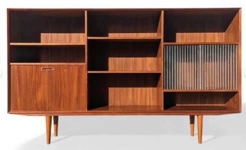 Mid Century Danish Modern Teak Bookcase