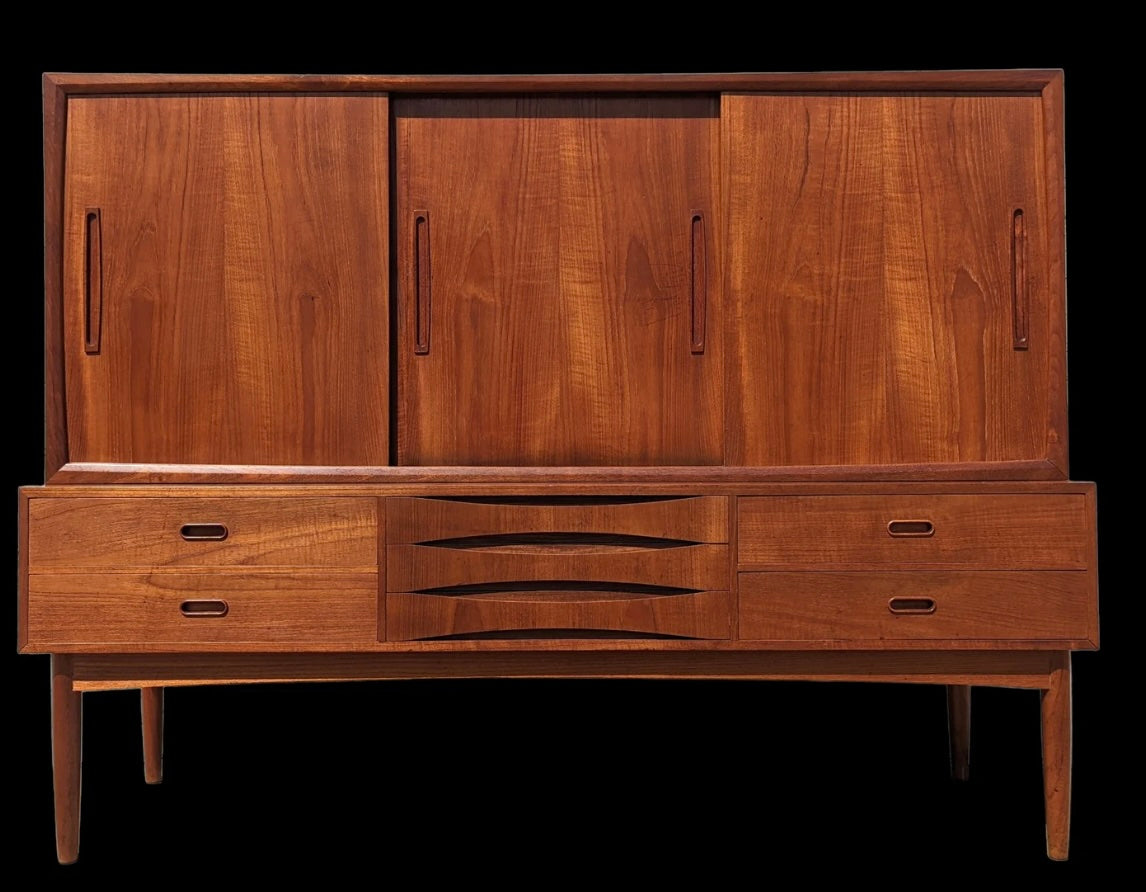 Mid Century Danish Modern Teak Cocktail Cabinet