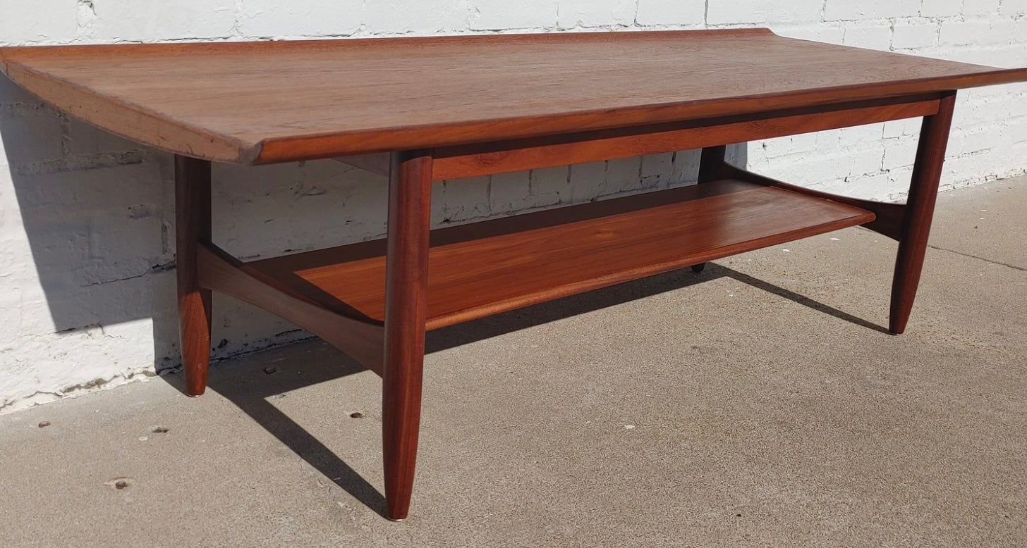 Mid Century Danish Modern Teak Coffee Table