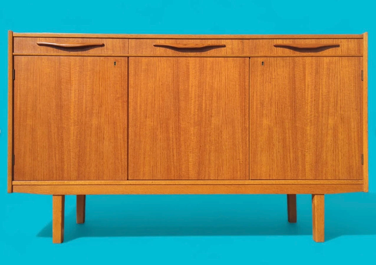 Mid Century Danish Modern Teak Credenza