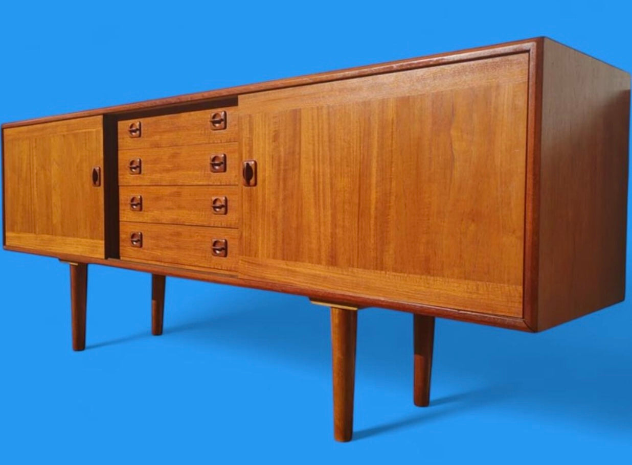 Mid Century Danish Modern Teak Credenza