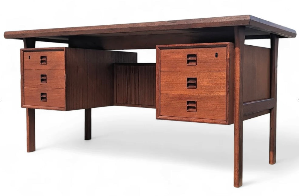 Mid Century Danish Modern Teak Desk