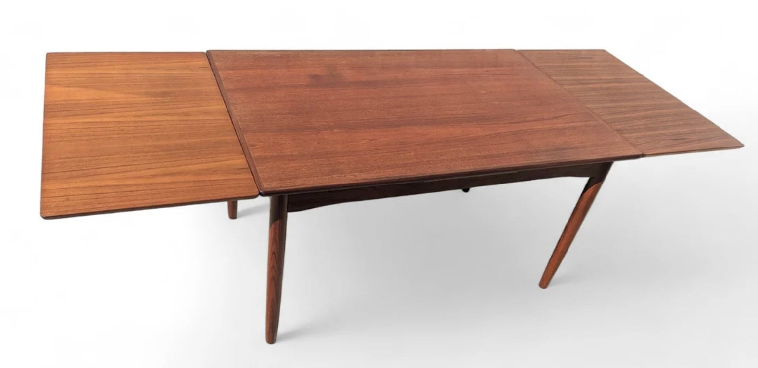 Mid Century Danish Modern Teak Extension Dining Table