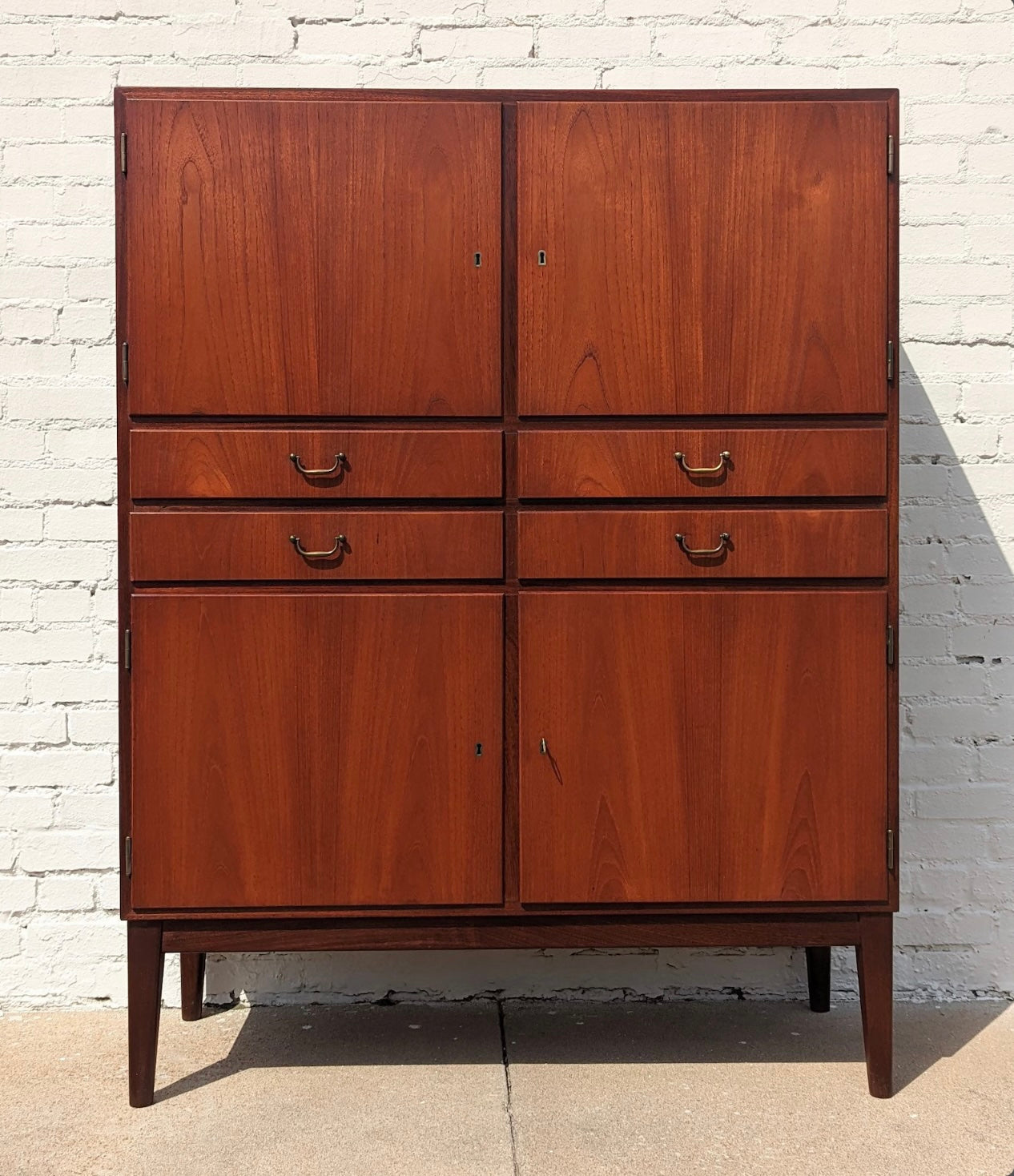 Mid Century Danish Modern Teak Tall Cabinet