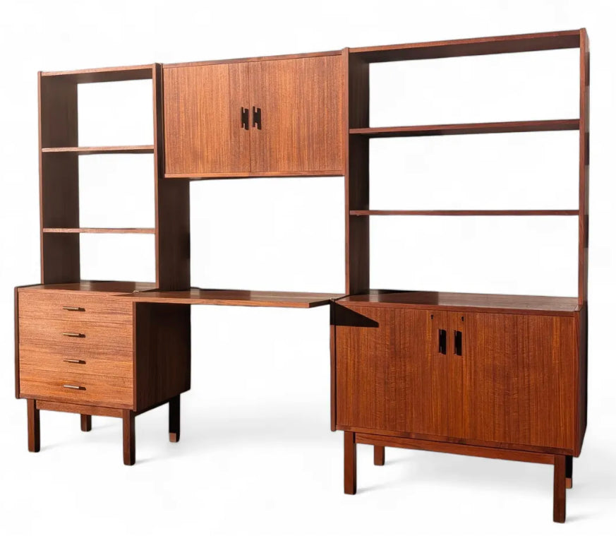 Mid Century Danish Modern Teak Wall Unit