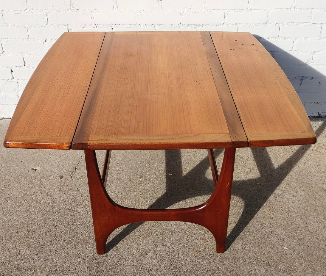 Mid Century English Modern Drop Leaf Coffee Table