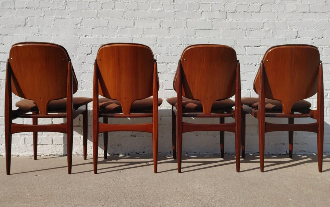 Mid Century English Modern Elliott's of Newbury Dining Chairs