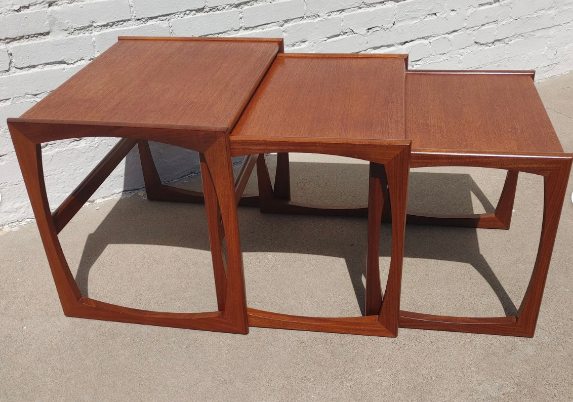 Mid Century English Modern G Plan Nesting Tables