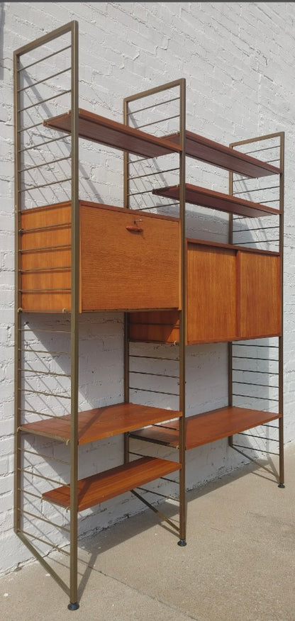 Mid Century English Modern Ladderax Wall Unit