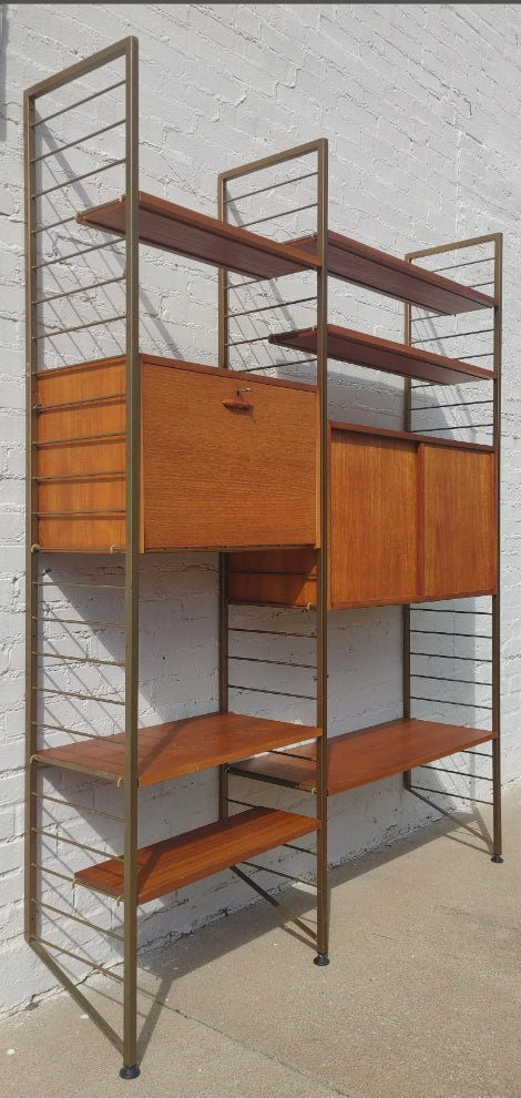 Mid Century English Modern Ladderax Wall Unit