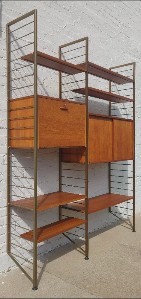 Mid Century English Modern Ladderax Wall Unit