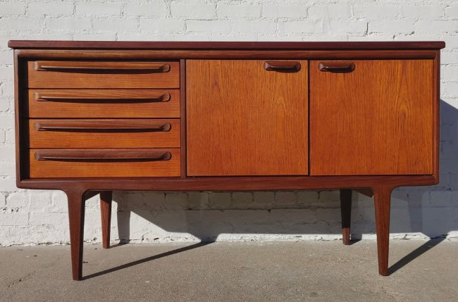 Mid Century English Modern Teak Buffet by Younger