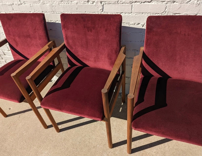 Mid Century English Modern Teak Dining Chairs