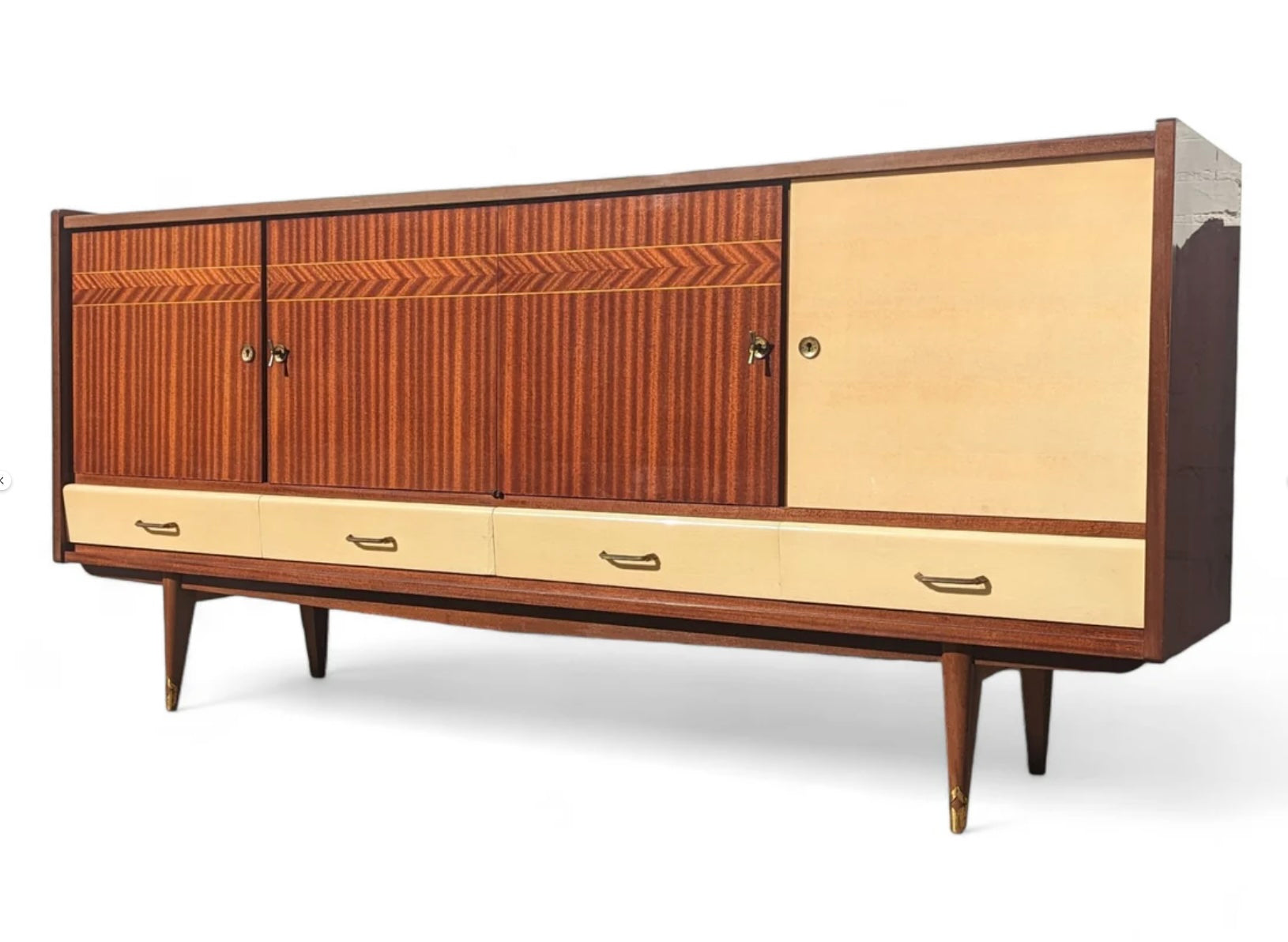 Mid Century French Modern Lacquered Credenza