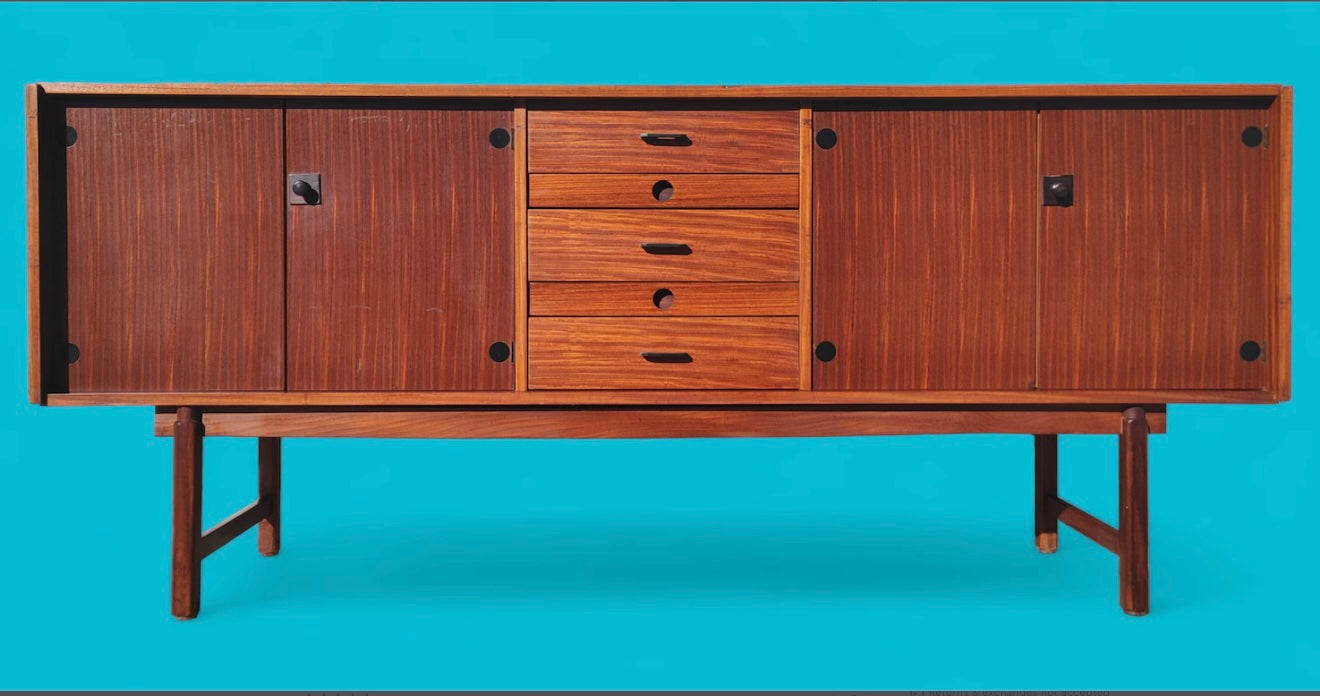 Mid Century Italian Modern Teak Credenza