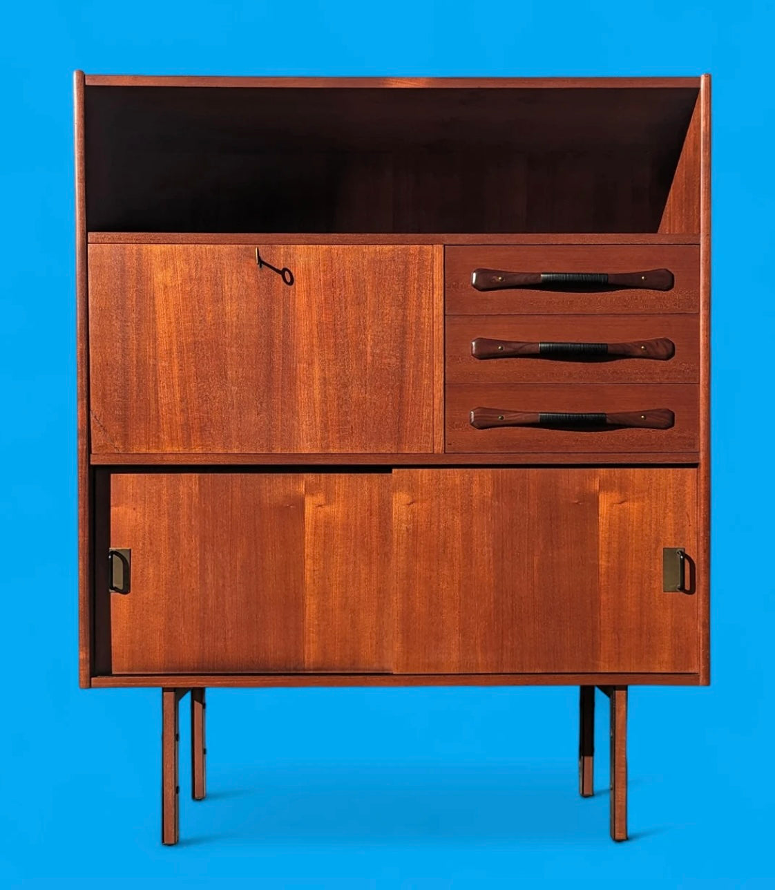 Mid Century Italian Modern Teak Dresser