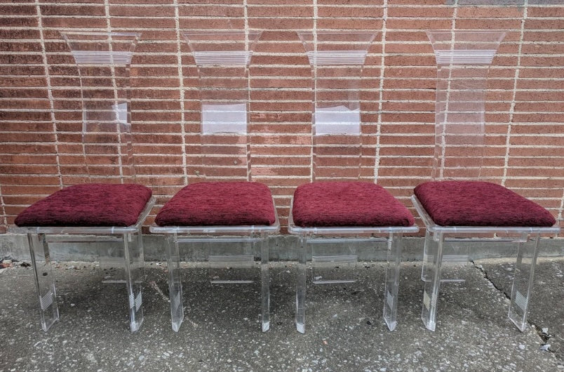 Mid Century Modern Acrylicore Lucite Dining Chairs