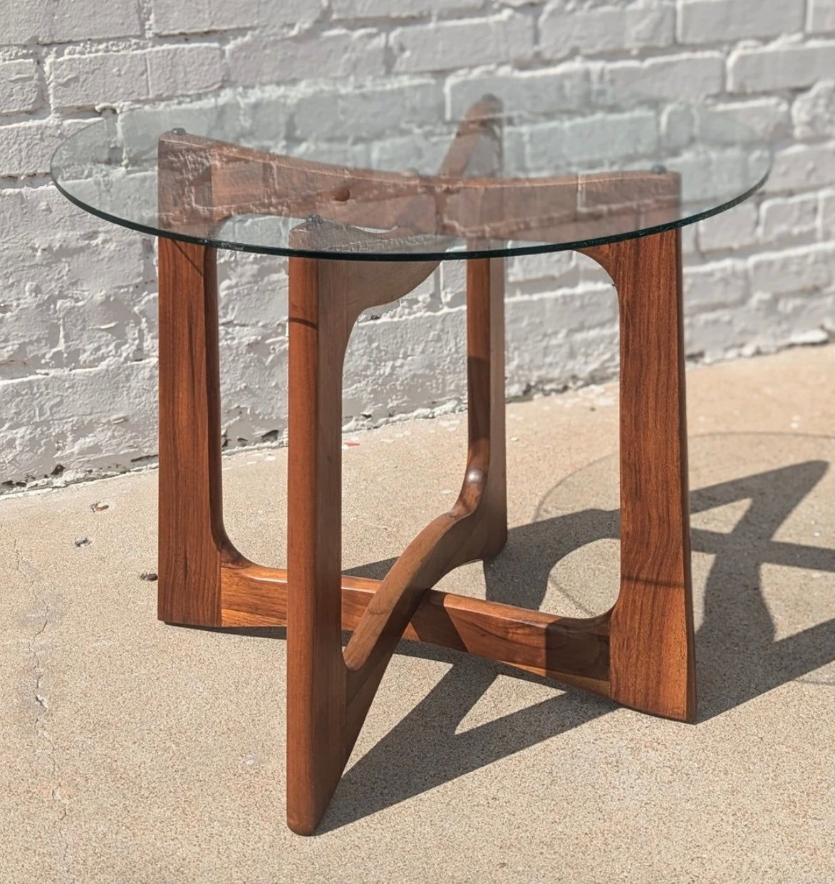 Mid Century Modern Adrian Pearsall Inspired Walnut Side Table