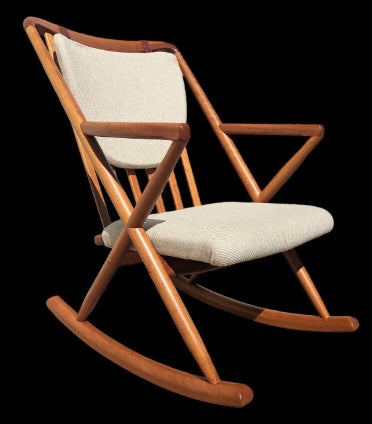 Mid Century Modern Benny Linden Teak Rocking Chair