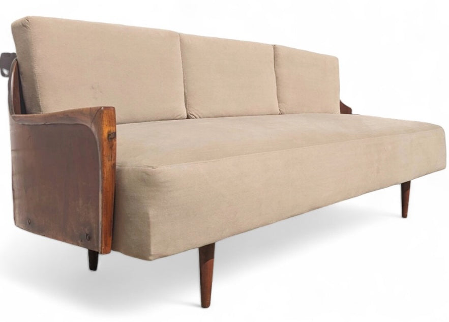 Mid Century Modern Danish Inspired Bentwood Sofa