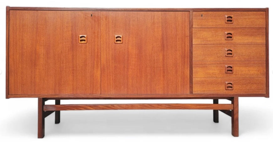 Mid Century Modern Danish Inspired Teak Cabinet