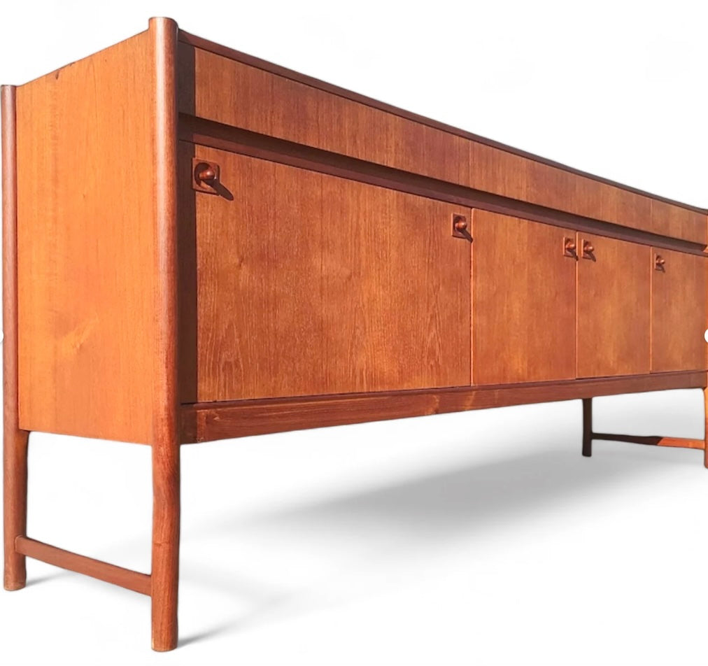 Mid Century Modern English Modern Teak Credenza by McIntos