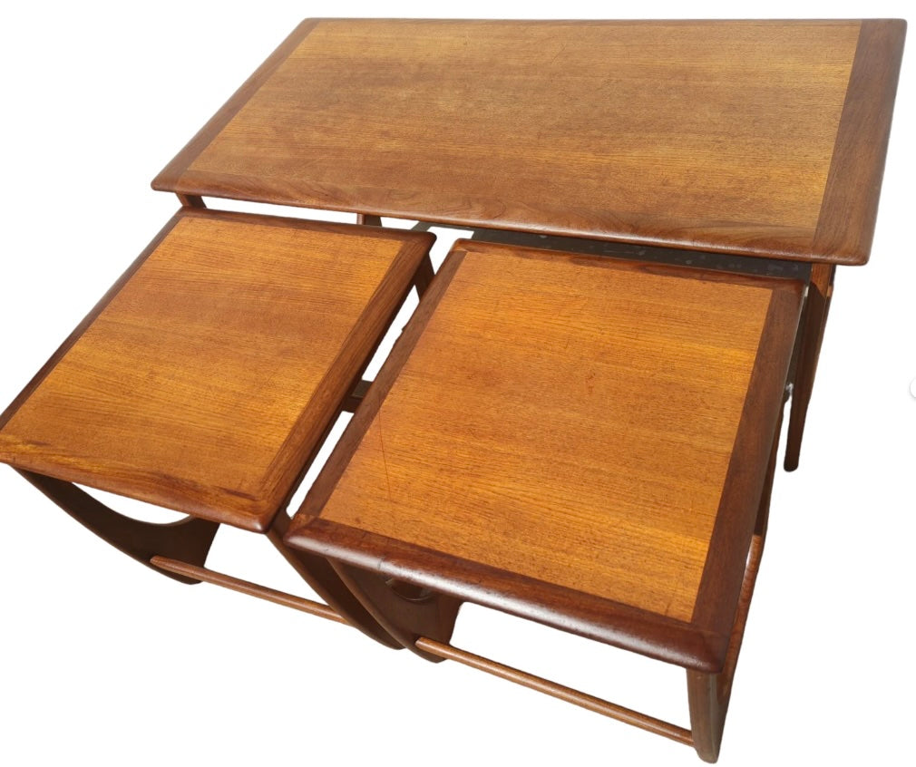 Mid Century Modern G Plan Large Nesting Table Set