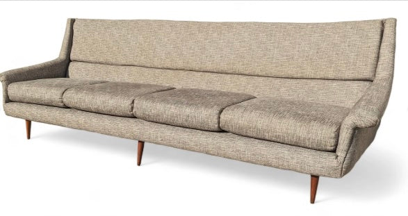 Mid Century Modern Milo Baughman Tuxedo Sofa