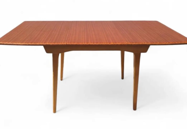 Mid Century Modern Teak Dining Table with Insert