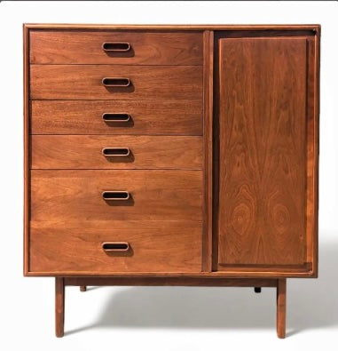 Mid Century Modern Walnut Cabinet by Jack Cartwright for Founders