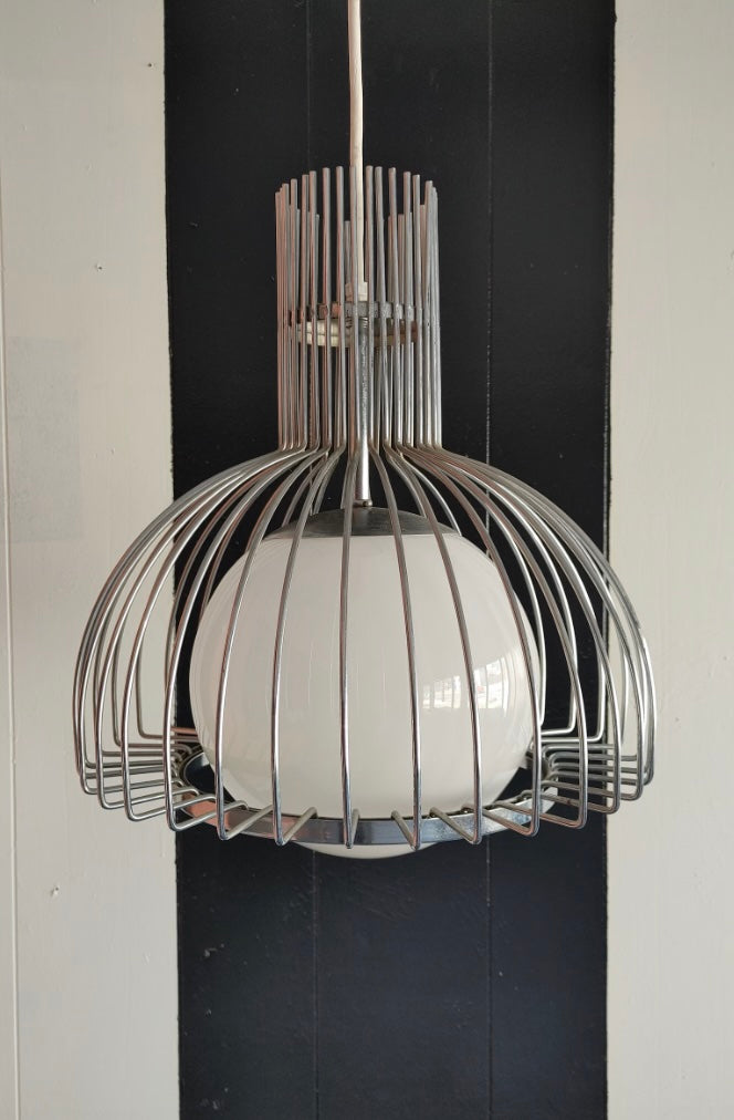 Modern Steel and Globe Lighting Fixtures