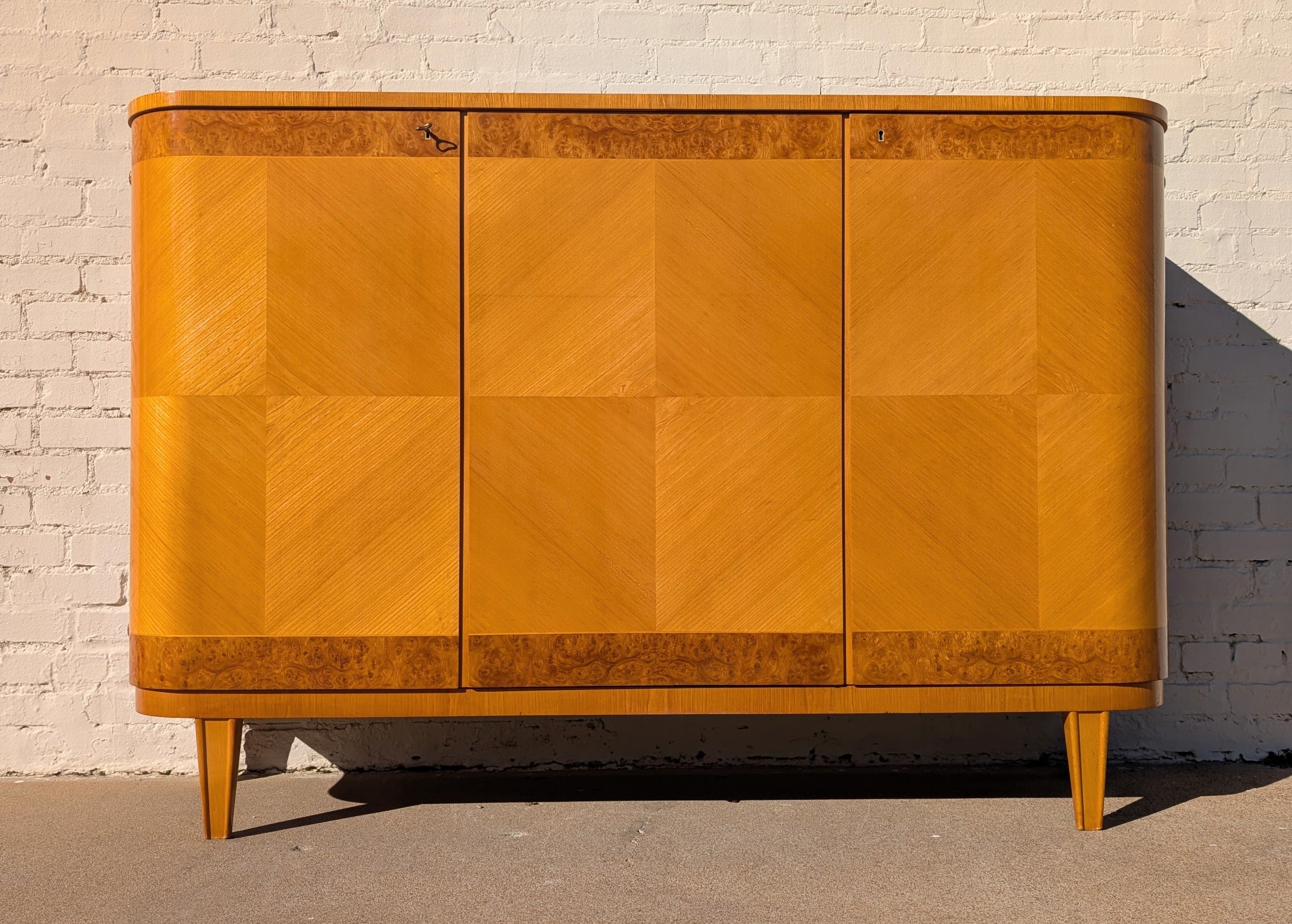 Swedish Art Deco Burlwood Cabinet