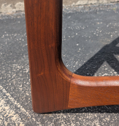 Mid Century Modern Adrian Pearsall Walnut and Glass Compass Dining Table