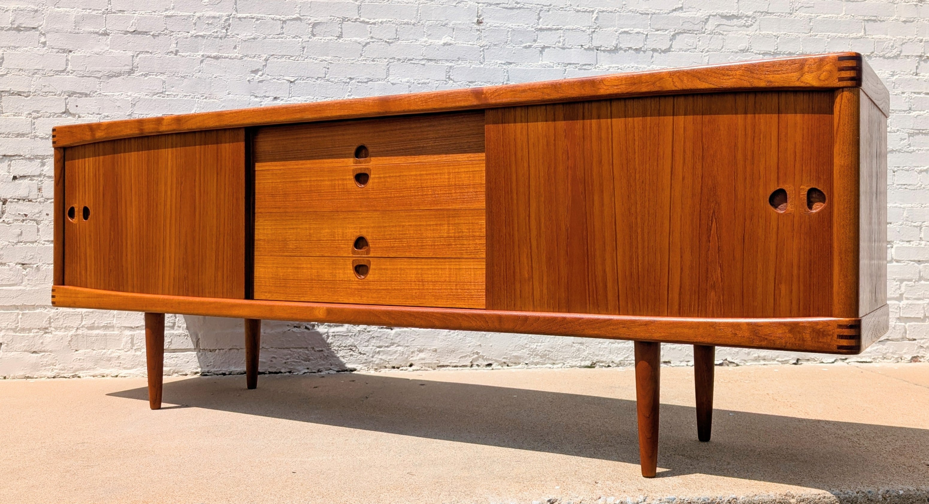 Mid Century Danish Modern Teak Sideboard by Bramin