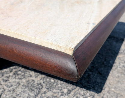 Mid Century Modern Adrian Pearsall Tavertine Side Table Boomerang Leg Sofa