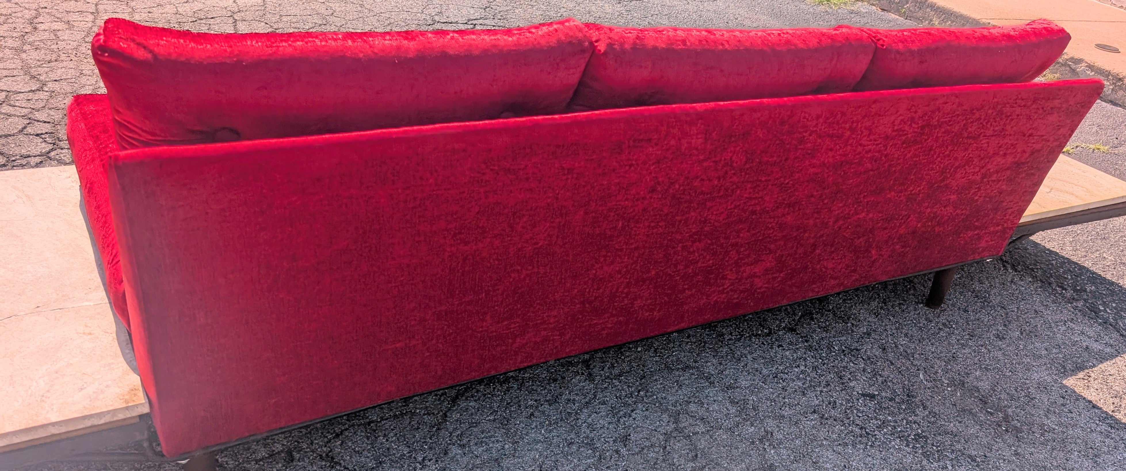 Mid Century Modern Adrian Pearsall Tavertine Side Table Boomerang Leg Sofa