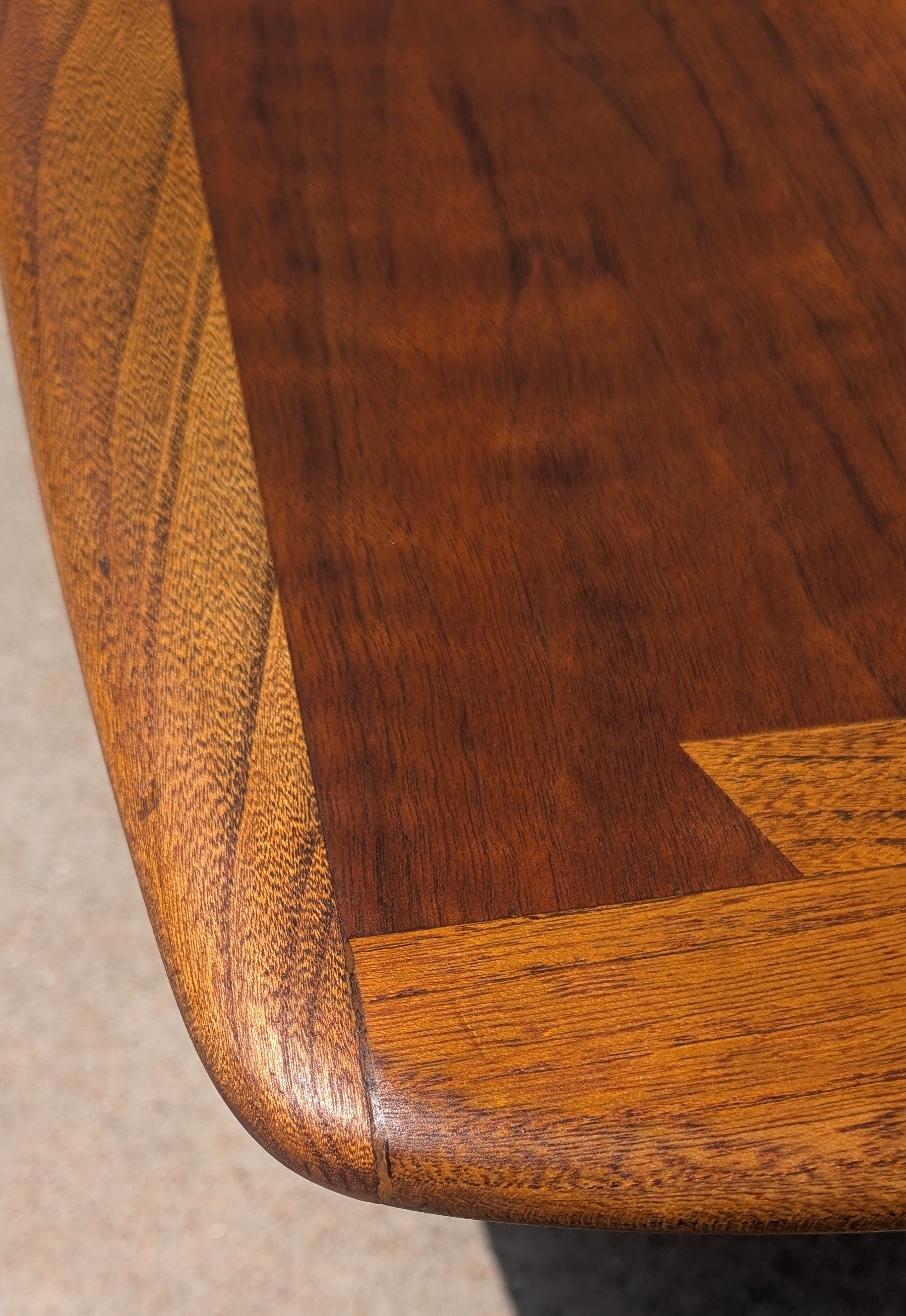 Close-up of a wooden surface with a visible grain pattern