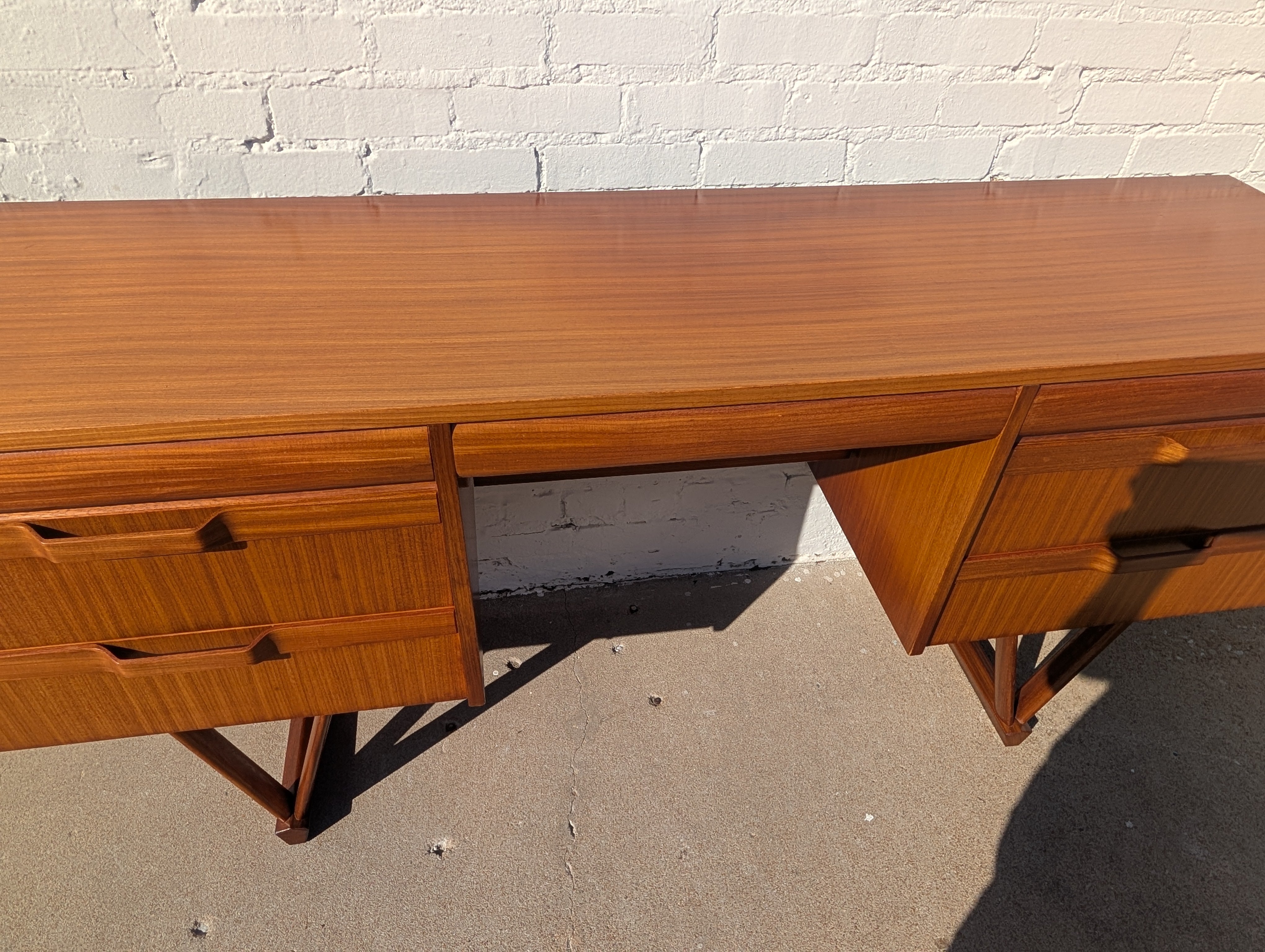Mid Century English Modern Teak Desk/Vanity