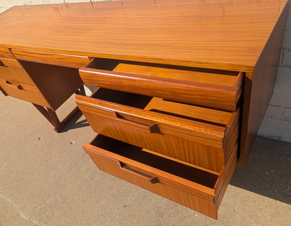 Mid Century English Modern Teak Desk/Vanity