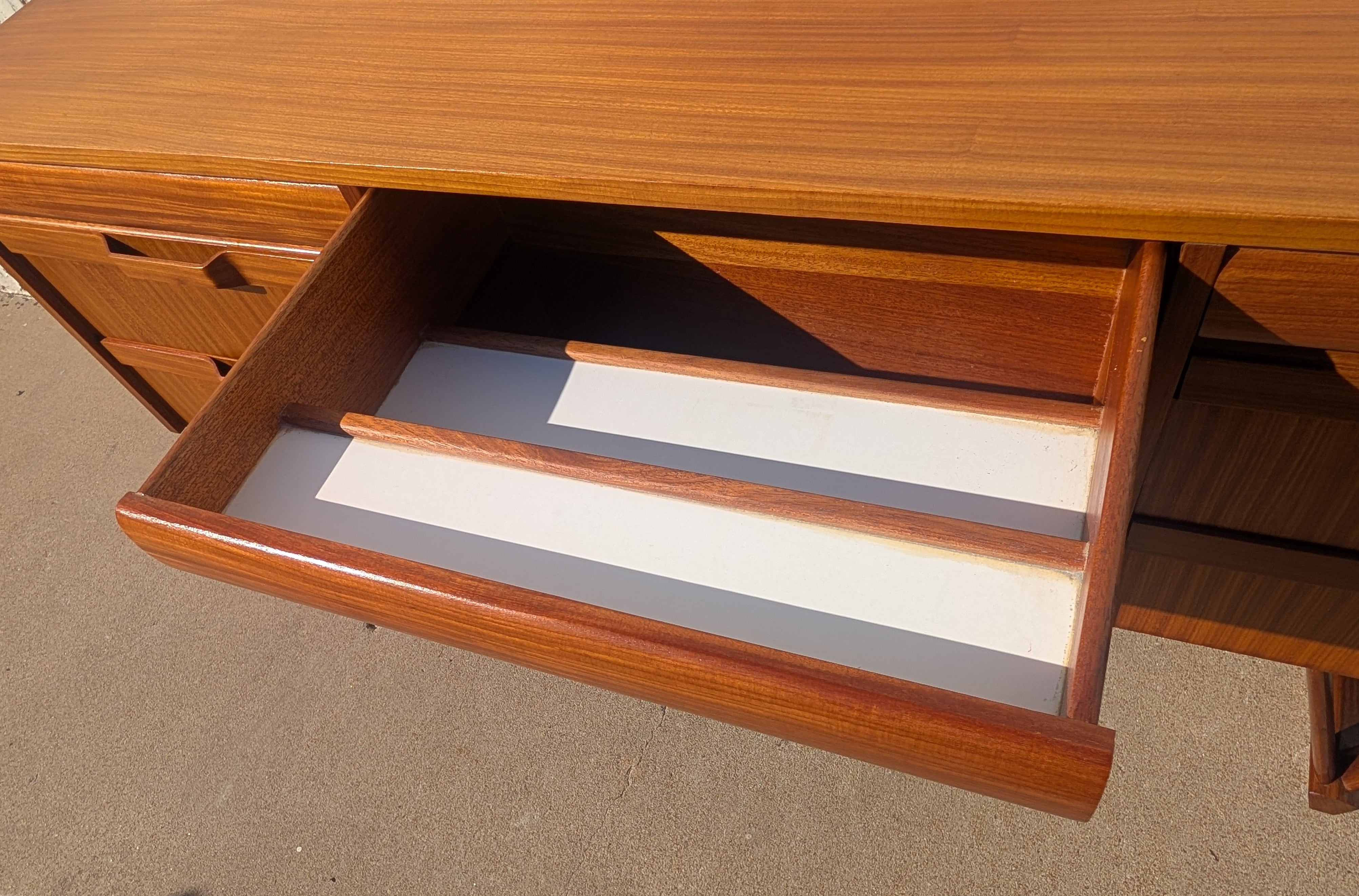Mid Century English Modern Teak Desk/Vanity