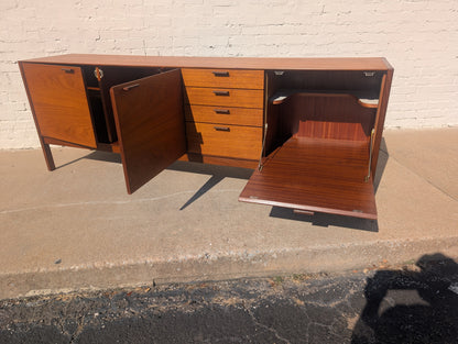 Mid Century English Modern Credenza with Leather Pulls
