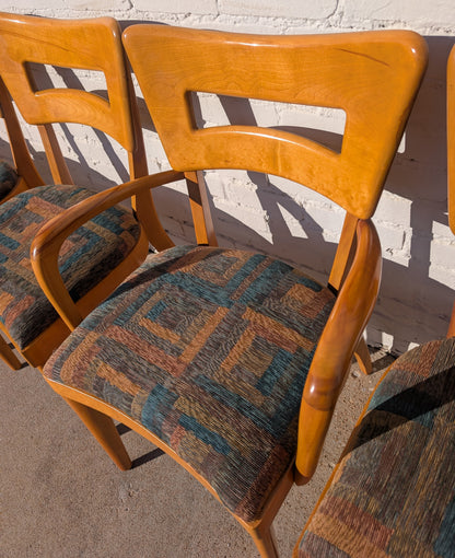 Mid Century Modern Heywood Wakefield Solid Birch Dogbone Chairs